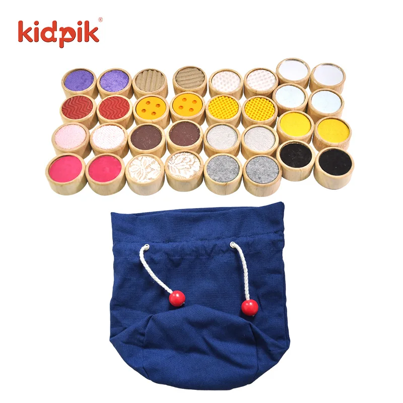 Montessori Educational Toys Matching Fabric Learning Game Tactile Sensation Colorful Sensory Circular Block Toy For Kids Baby