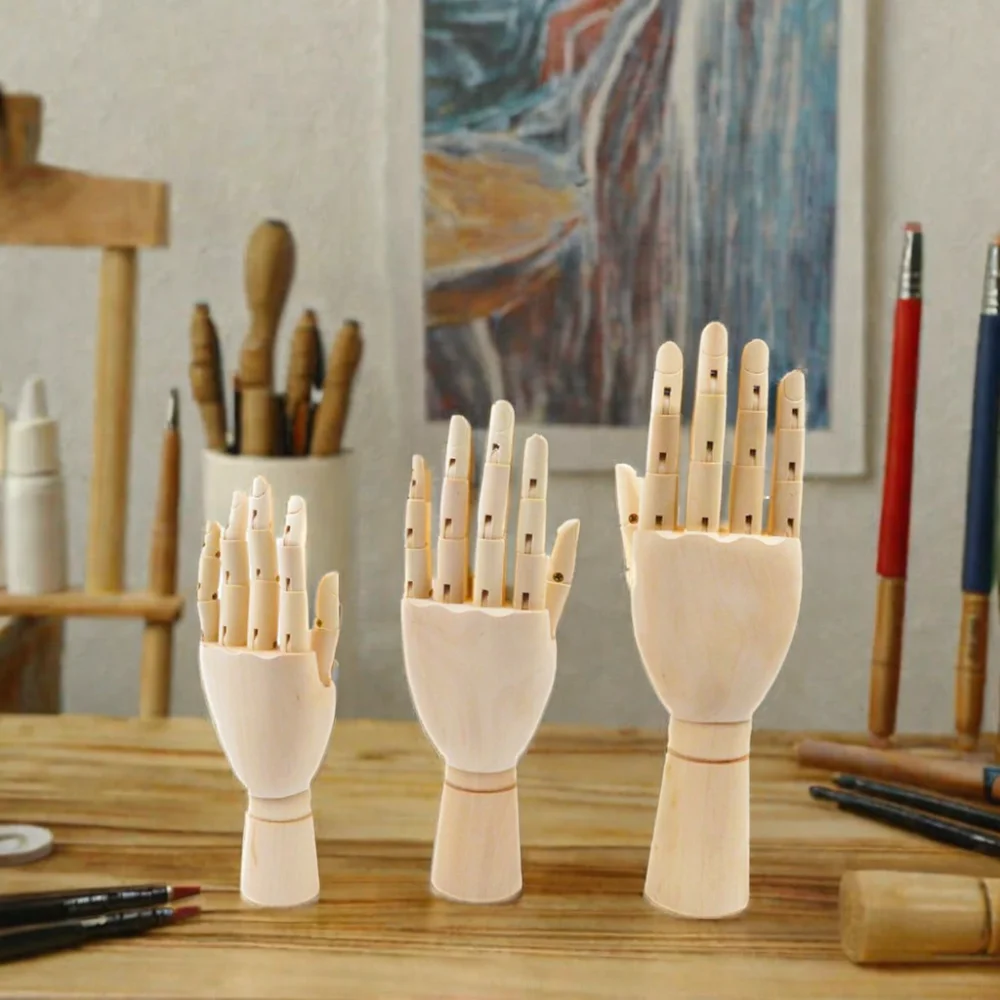 Mannequin Wooden Hand Customized Logo Box Crafts Multifunction Models Teaching Model OEM Cherry Wood Handmade Polished 30cm