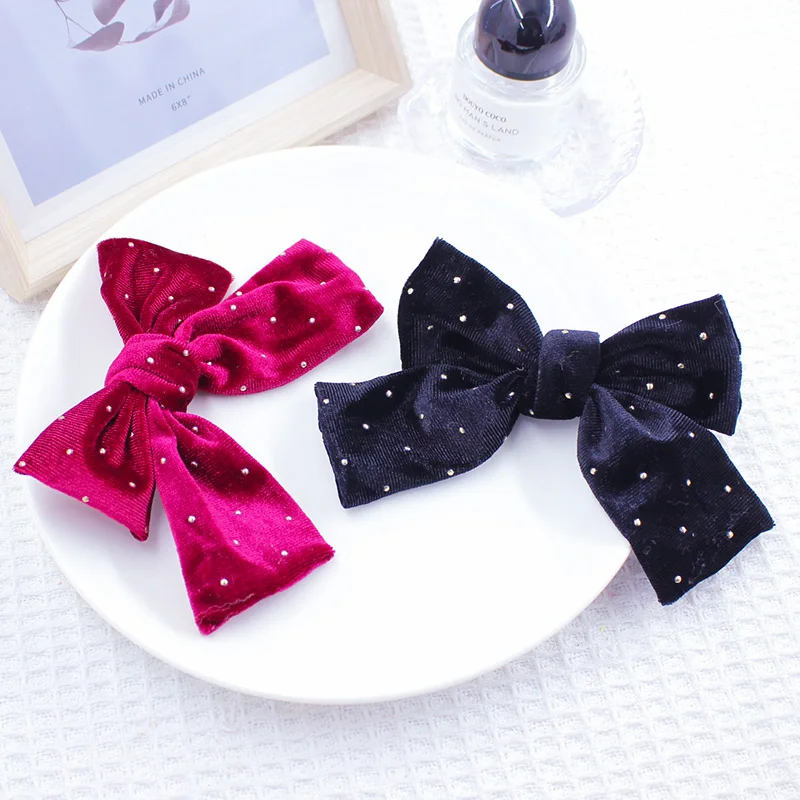 Canary gold onion little hand-made big bow girl headwear festival performance hair accessories red pink Korean hairpin