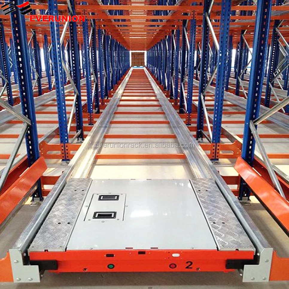 Industrial High Density Warehouse Pallet Racks Electric Radio Shuttle Racking with CE and ISO