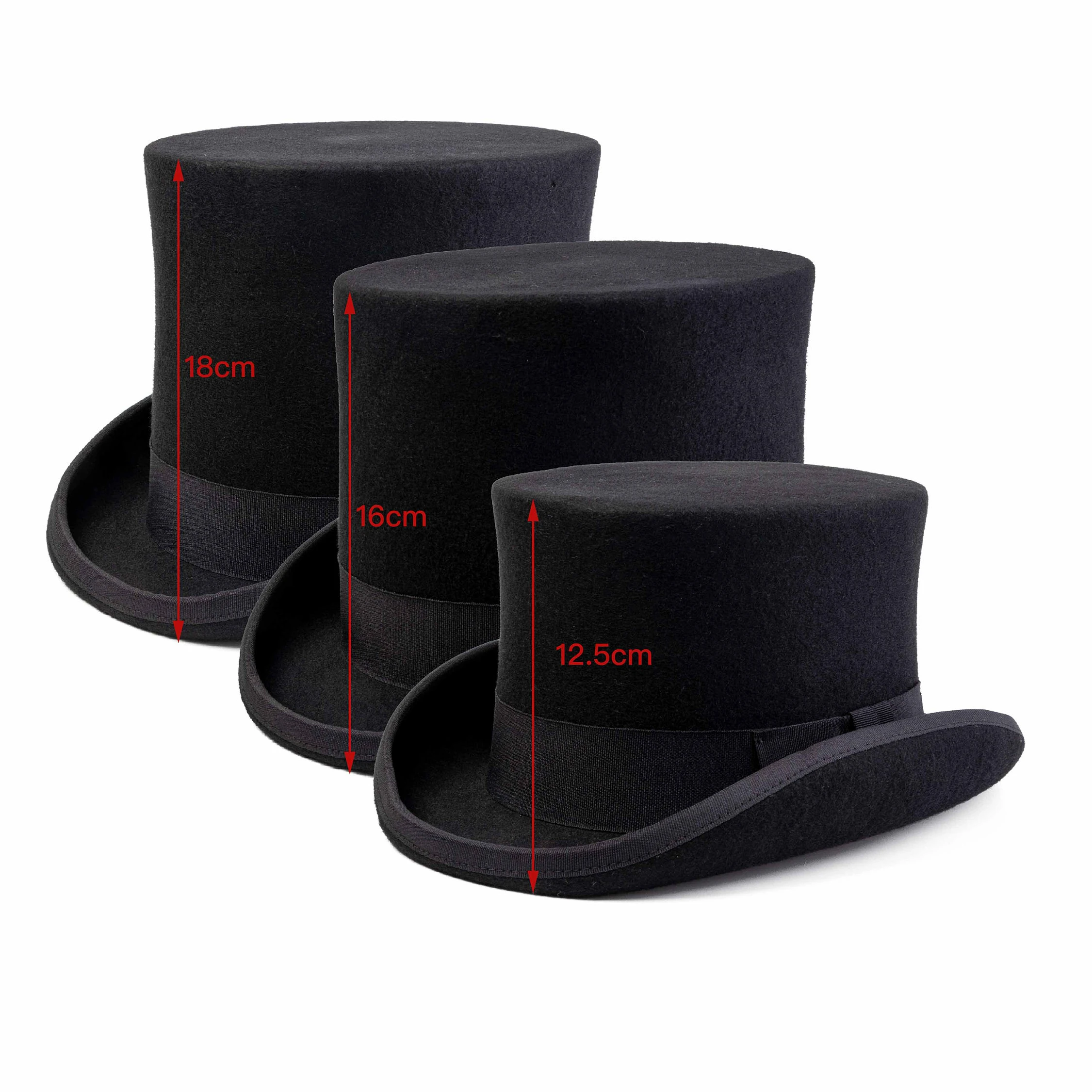 Custom Made Black Magician Butler Formal Costume Hats Docker Hat Ribbon for Bow Customized Top Hat Recommend Home Use Formal YC