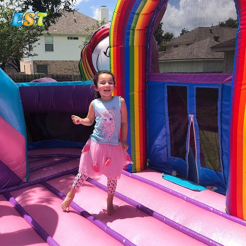 Red Unicorn Inflatable Castle new design Pegasus Bouncing House for sale