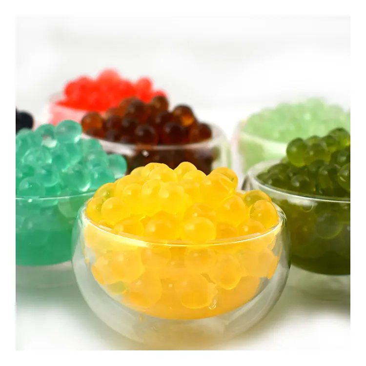 
Hot Sale Wholesale Taiwan HighTea Rainbow Mini Popping Boba Juice Ball 