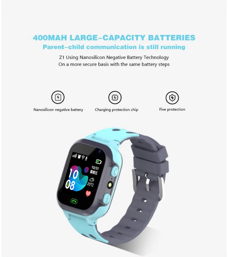 Hot Sale high defi Video Calling Z1 Smart Baby Watch