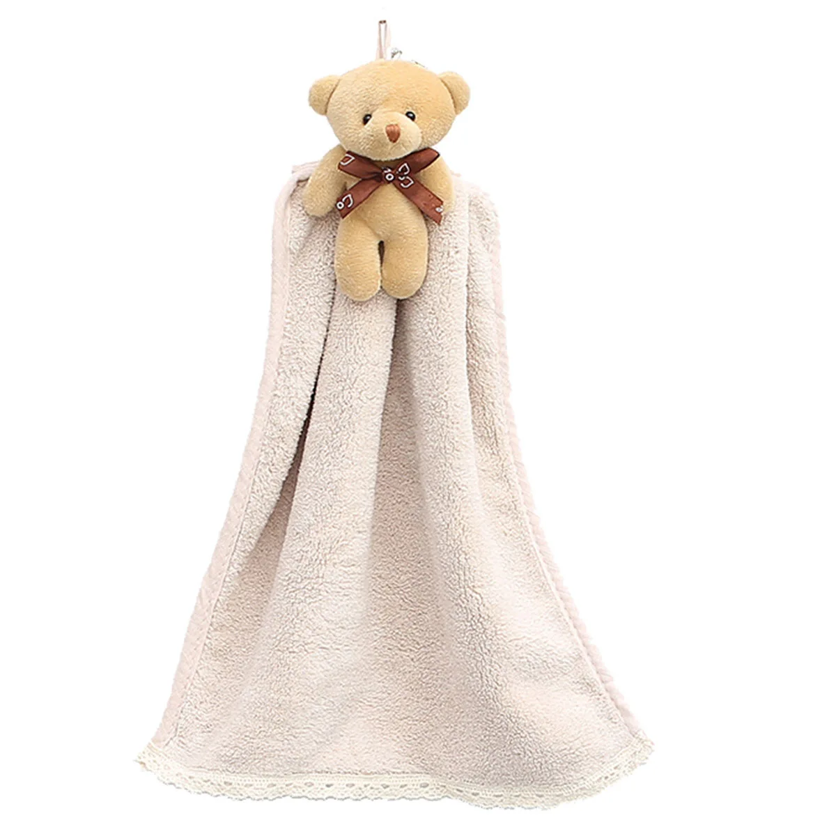 Cartoon animal shape bear towel bathroom hanging absorbent towel