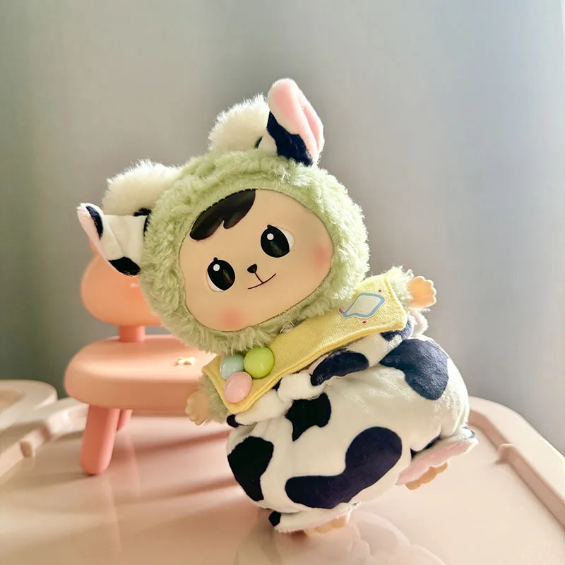 Only clothing Hot Selling Bao ao Series Plush Blind Box Hug Doll Baby Clothes Little Cow Bread Pants Set