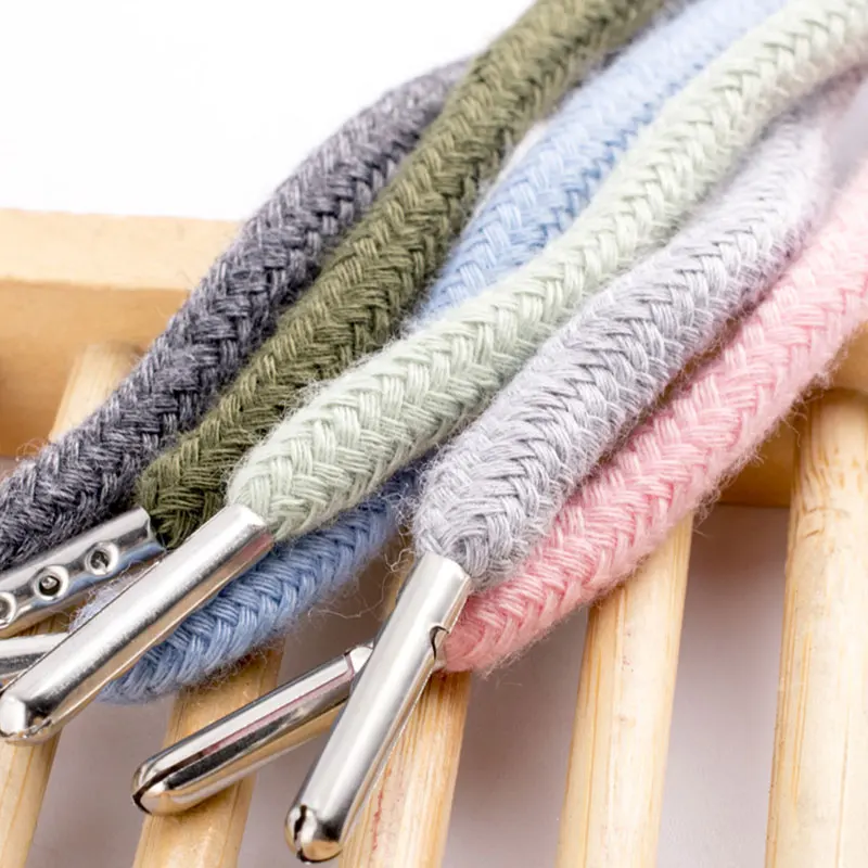 High Quality Custom Logo Polyester Round Hoodie Custom Drawstring Cord