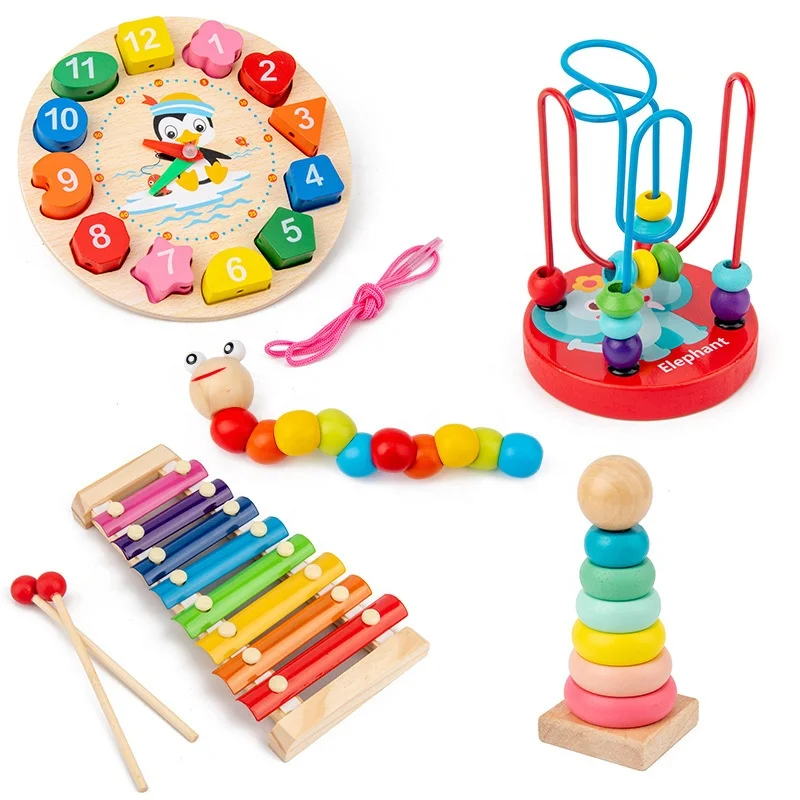 New Design Children Kids intelligence Educational Wooden Building Blocks Toys.