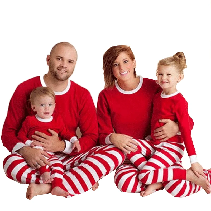 Matching Wholesale Stripes Kid Christmas Family Pajamas