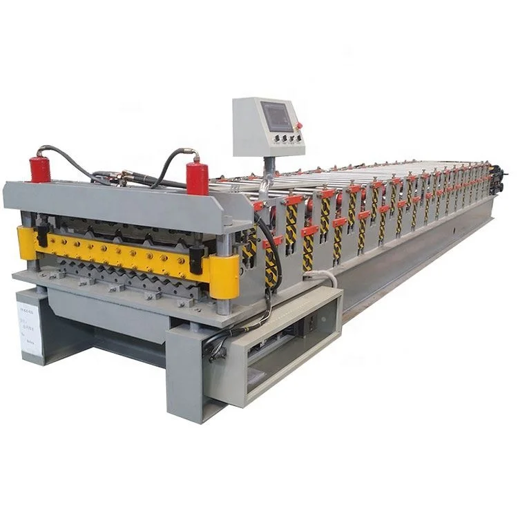 Double layers metal sheets tile making machine corrugated roofing tile roll forming machine