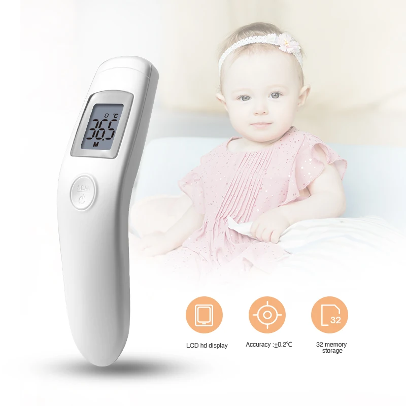 Handheld Infrared Thermometer Non Touch Thermometers Bblove Brand for Baby LED Electric Ce White Forehead Thermometer 3 Years