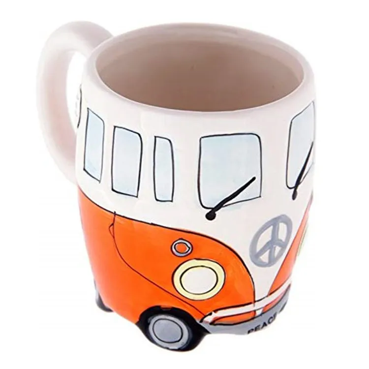 Orange Ceramic Shaped Coffee Mug / Cup (VW Camper Van)