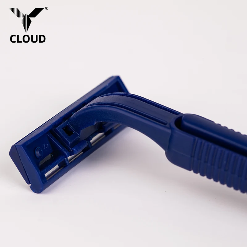 disposable double edge shaving  safty razor personalized custom handle face male twin blade plastic