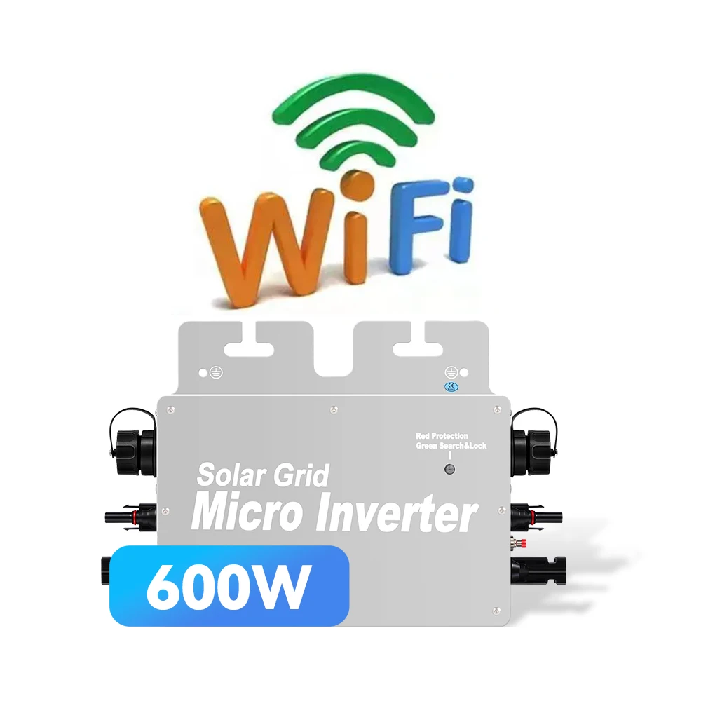 Smart MPPT Diy Wvc Micro Inverter 600W 110V 220V Stand by WIFI Mobile APP Solar System on Grid Micro Inverter