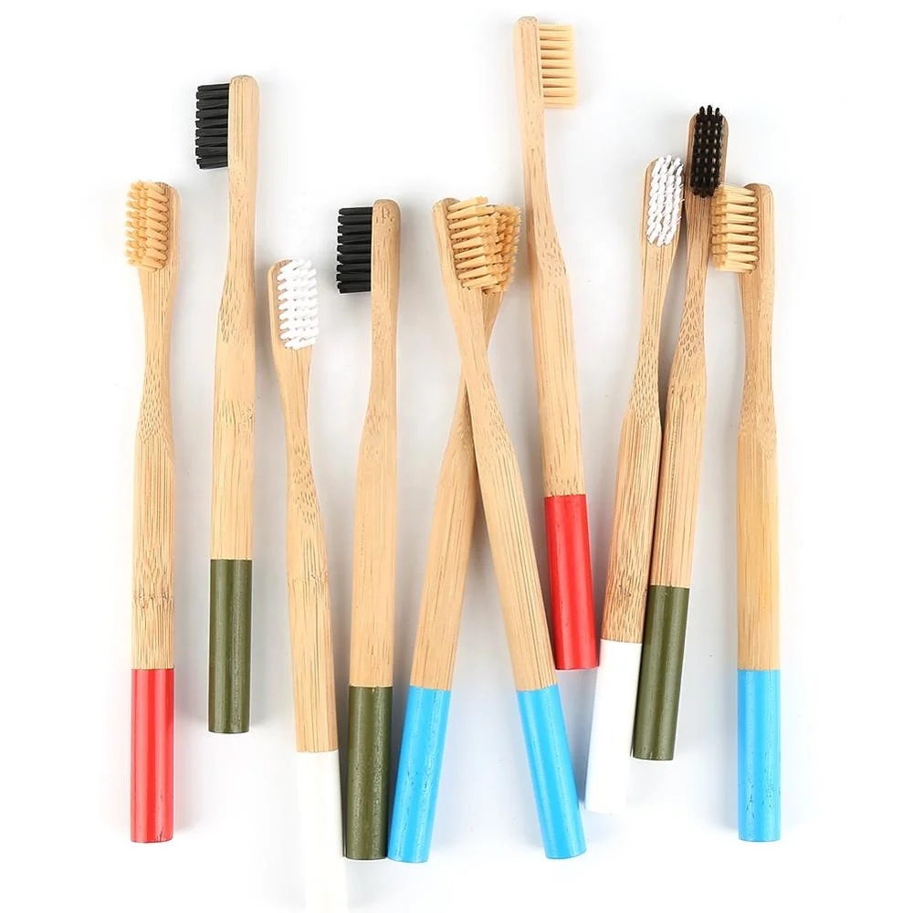 FSC New Product tooth brush With Round Handle 100% Biodegradable Eco-friendly bamboo toothbrush