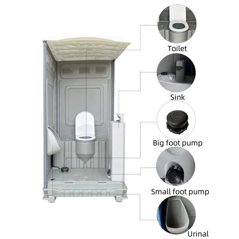 Custom Factory Direct Modern Portable Toilet Ports Potty Outdoor Mobile Portable Bathroom Restroom Trailer Detachable