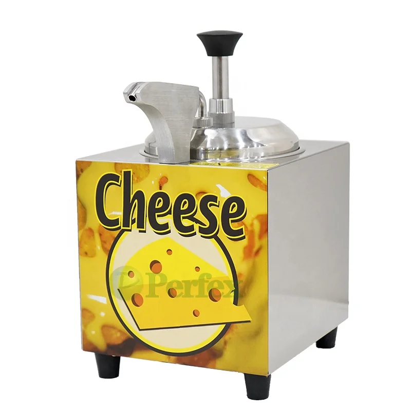 Nacho Cheese Dispenser Warmer Machine 2.3L Hot Chocolate Sauce Food with Stainless Steel Pump PERFEX