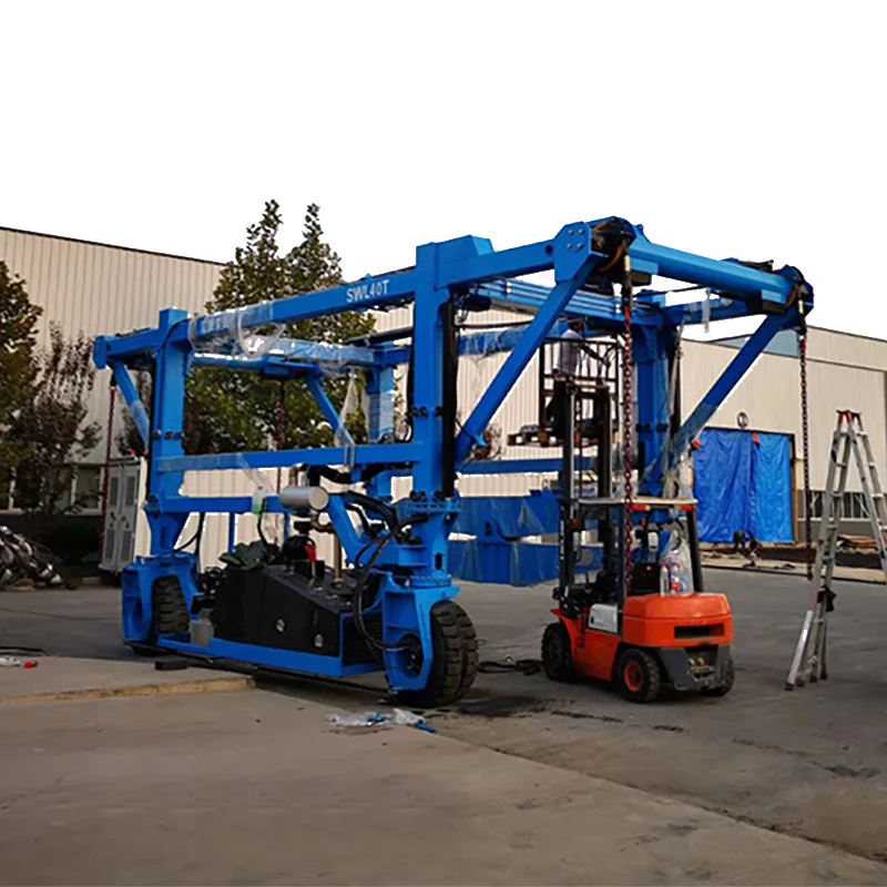 150 ton 4 wheel hook lift container straddle carrier for sale