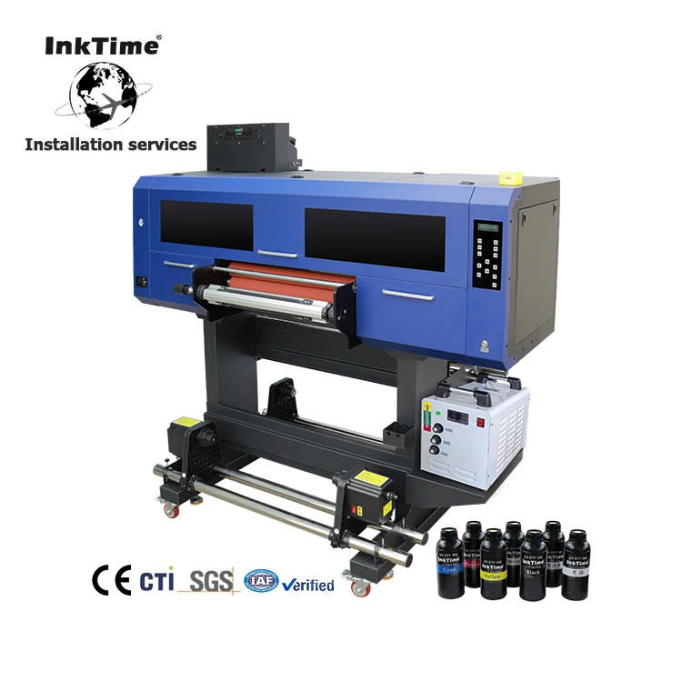 A3 UV DTF printer 30cm 60cm imprimante ab film I3200 head all in one Roll To Roll UV DTF printer with laminator printing machine