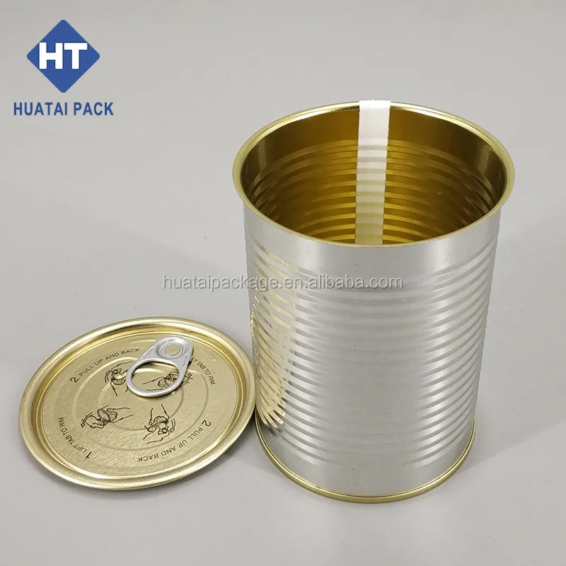 Customized empty round easy open lid tomato sauce/vegetable seeds tin can