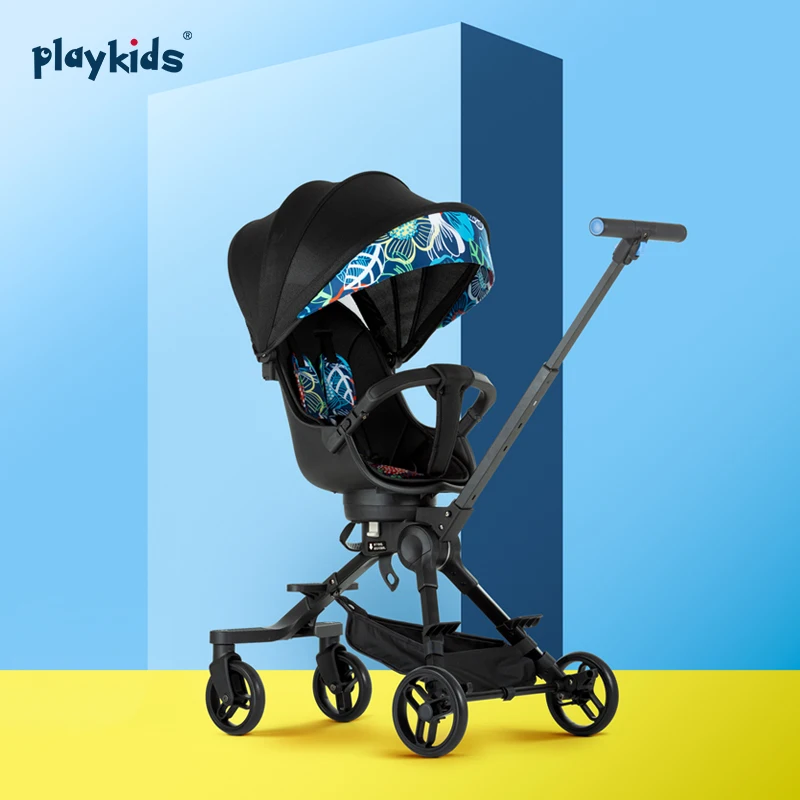 Playkids детская коляска можно сложить легко и сиденье заднего хода двухсторонняя нажмите портативная