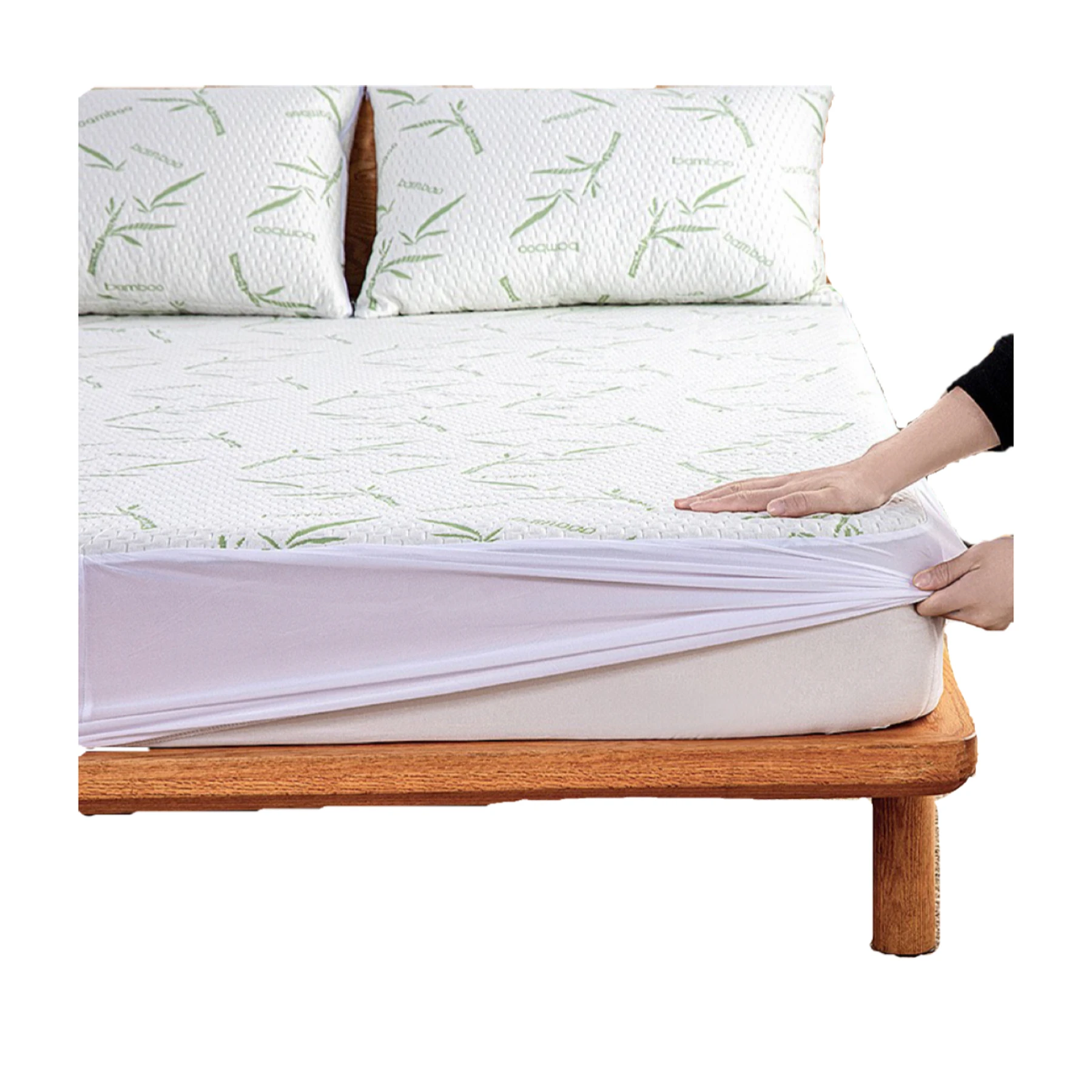 King size bamboo anti-bedbug water proof bed protector mattress cover wholesale made with bamboo Mattress Protector