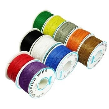 250m 30AWG 10 Colors Wrapping Single Core Wire Copper Cable Ok Wire Electrical Wire for Laptop Motherboard PCB Solder