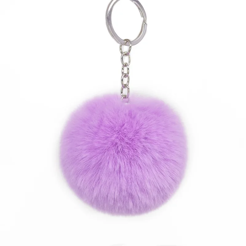 Wholesale Pendant Keyring Gift Plush Cute Fur Key Chain For Women Bag Ornaments Small Toy Soft Pom Pom Ball Car Key