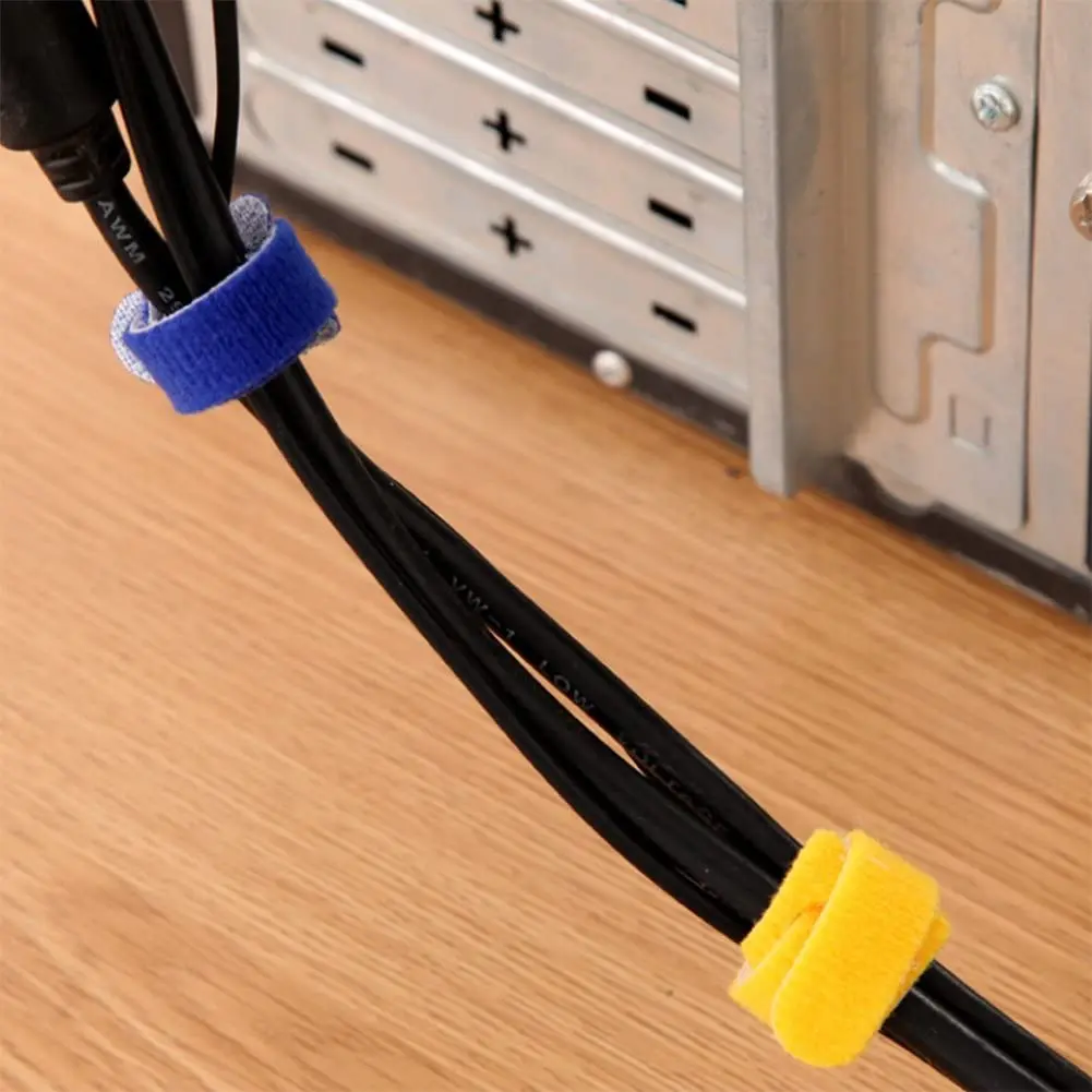 Custom logo fastener strap hook and loop cable tie