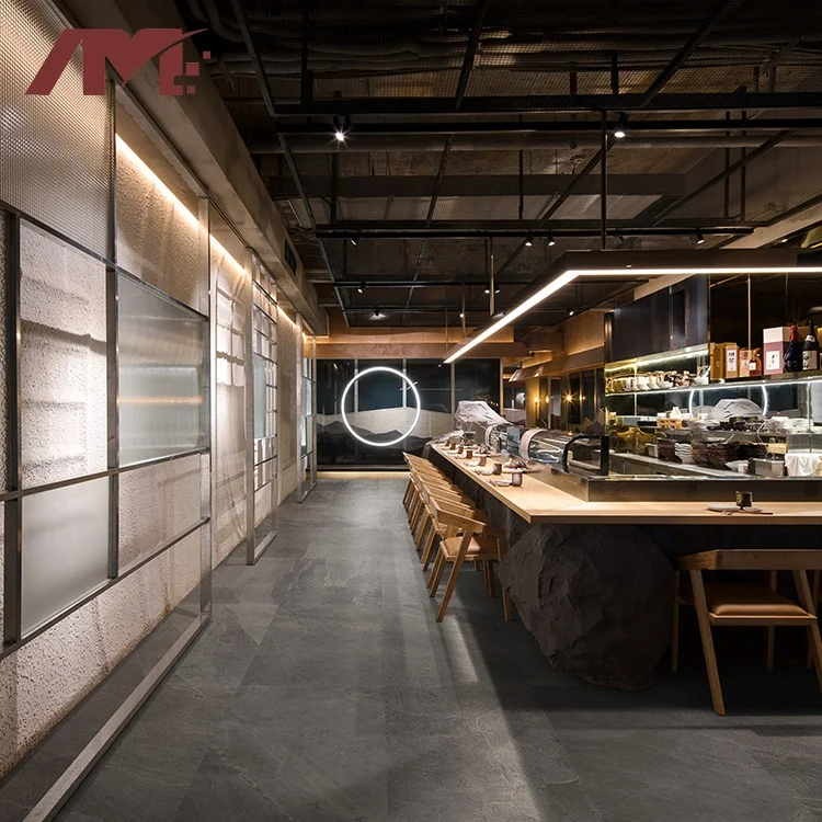 Полированная большая глазурованная керамическая серая фарфоровая напольная