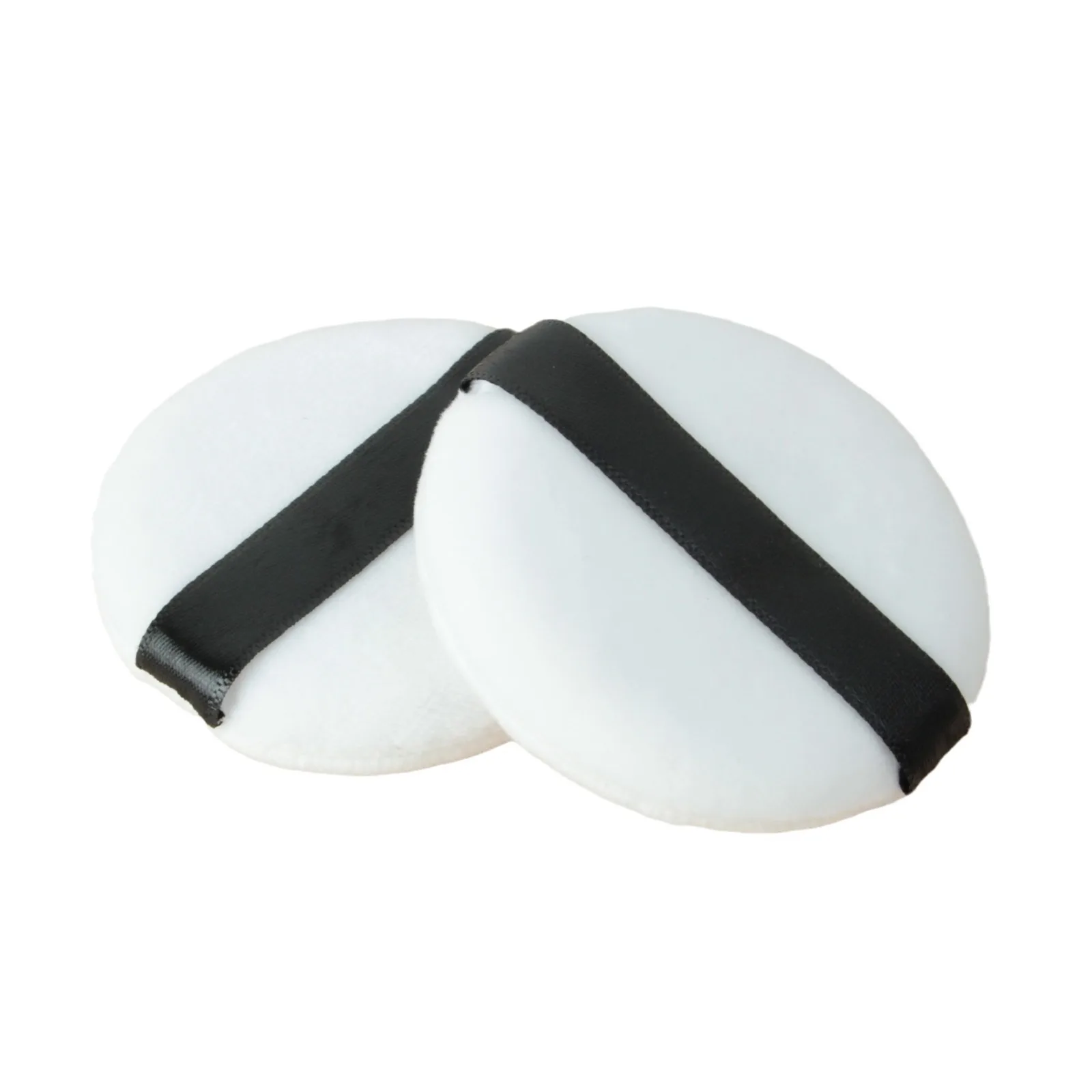 Makeup Loose powder White Black fluffy Ribbon Puff Custom flocking makeup Foundation Cotton velvet Puff Air cushion