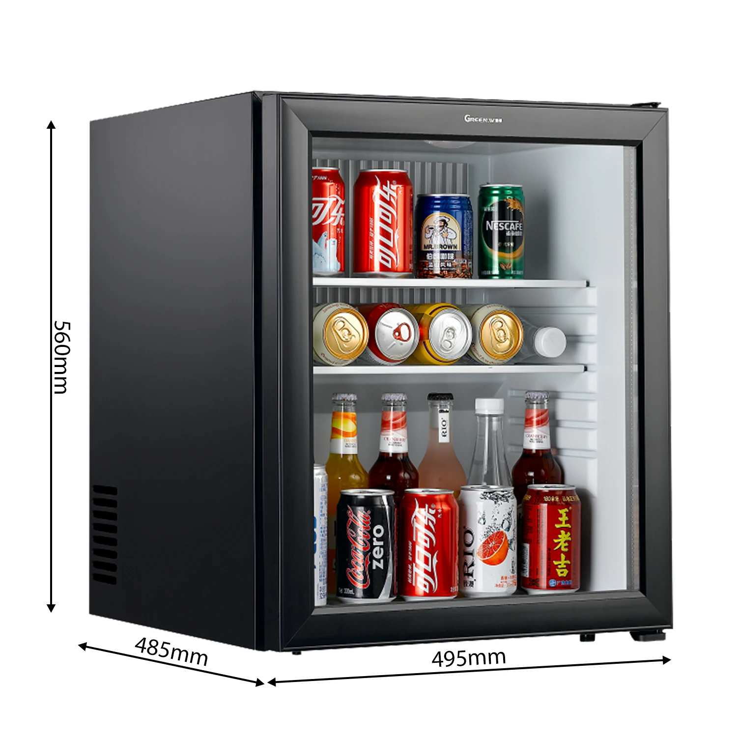 60LCooler Supplier  Countertop Mini Fridge Energy Efficient Fridge Hotel Room Fridge