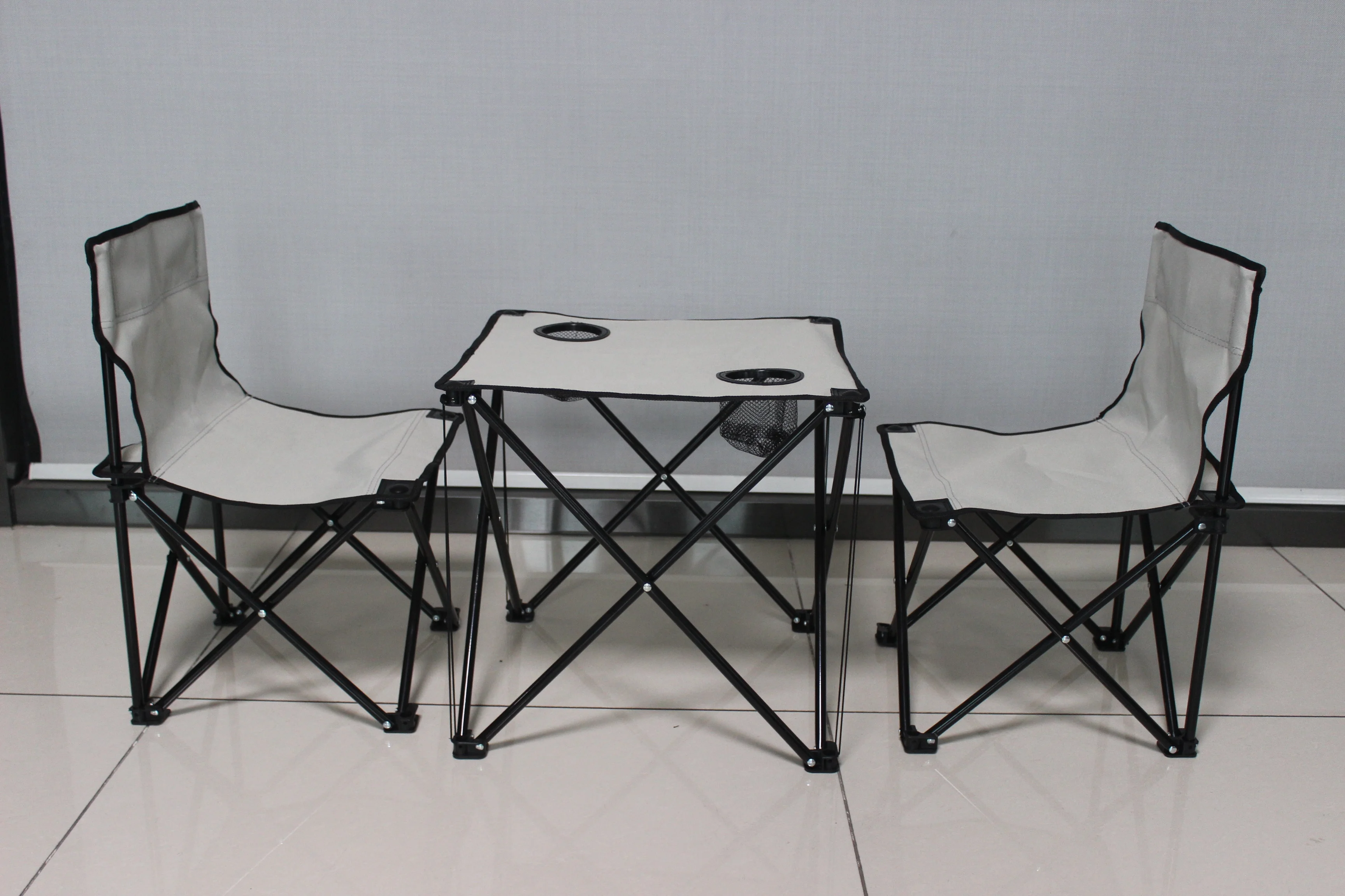 Modern Fabric Design Outdoor Party Camping Chair with Foldable Table & Chair Set