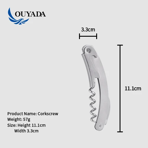 Factory Direct Custom Logo Stainless Steel Personalised Souvenir Red Wing Wine Cork Corkscrew Auger Wooden Can Bottle Opener
