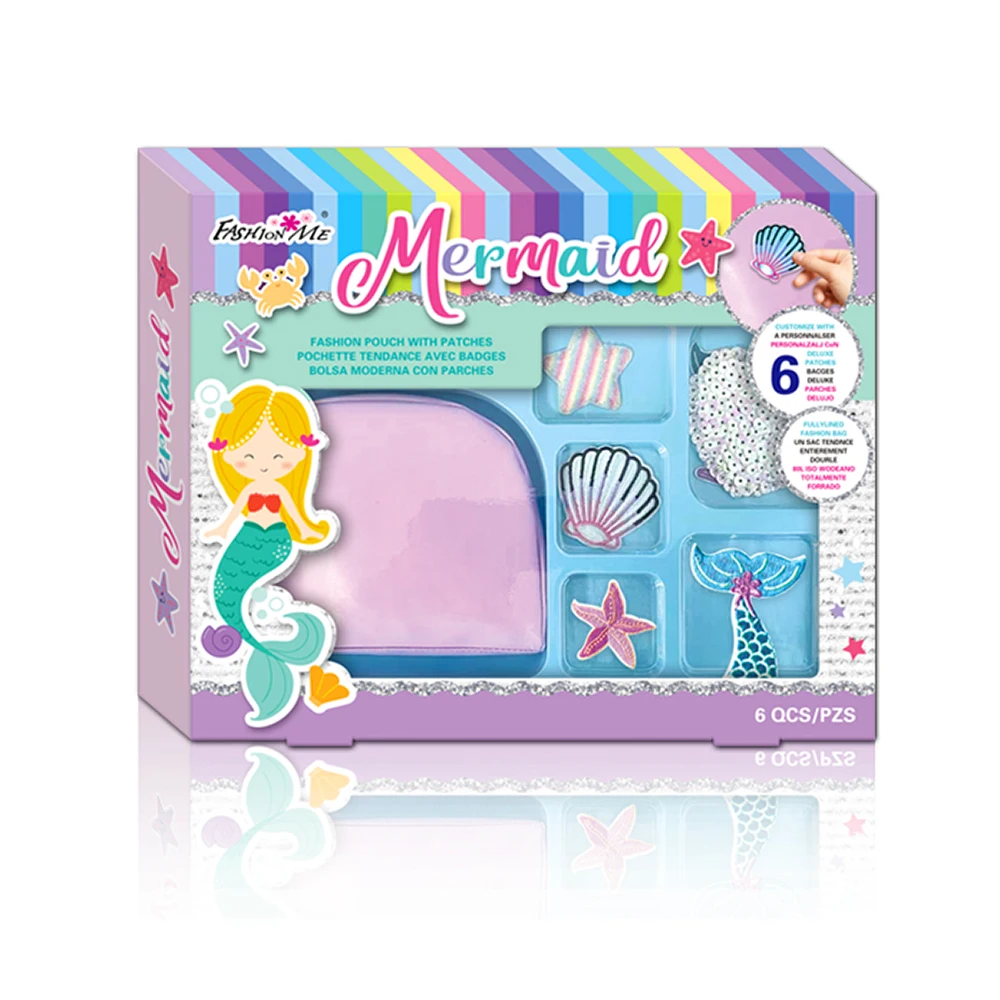 Custom Wholesale New DIY Unicorn Colorful Kids Pouch Bags With Patches Children Creative Craft Kit