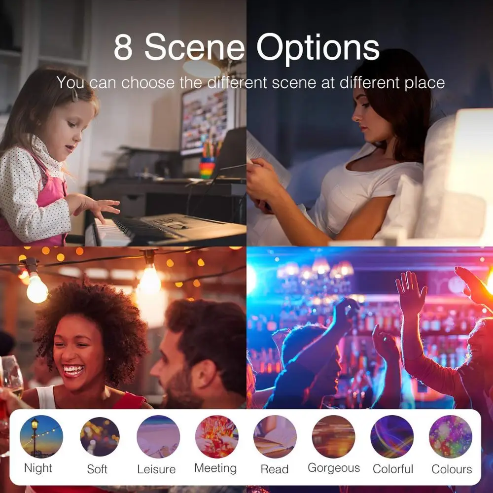 Smart Rgb Candle Light Bulb E12 E14 WiFi zigbee Candle RGB LED Light wireless Voice Control