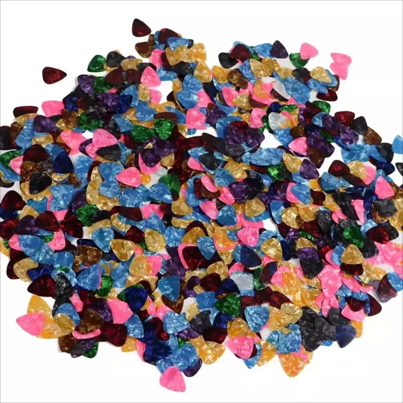 Wholesale Custom Clear Sublimation Plectrum Pink Heart Shaped Guitar Thumb Picks