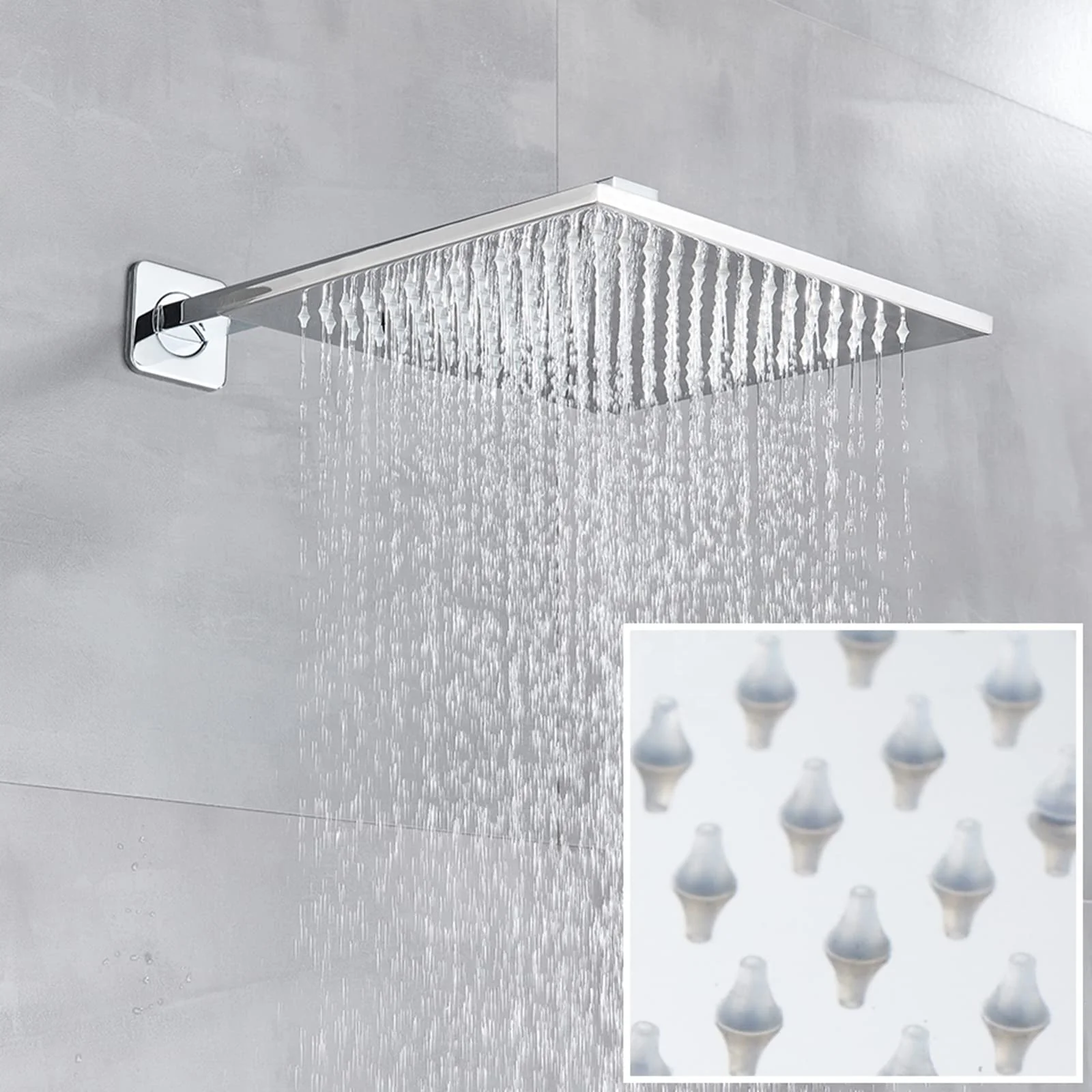 Waterfall Tub Spout Faucet Shower System Thermostatic Shower Combo Set