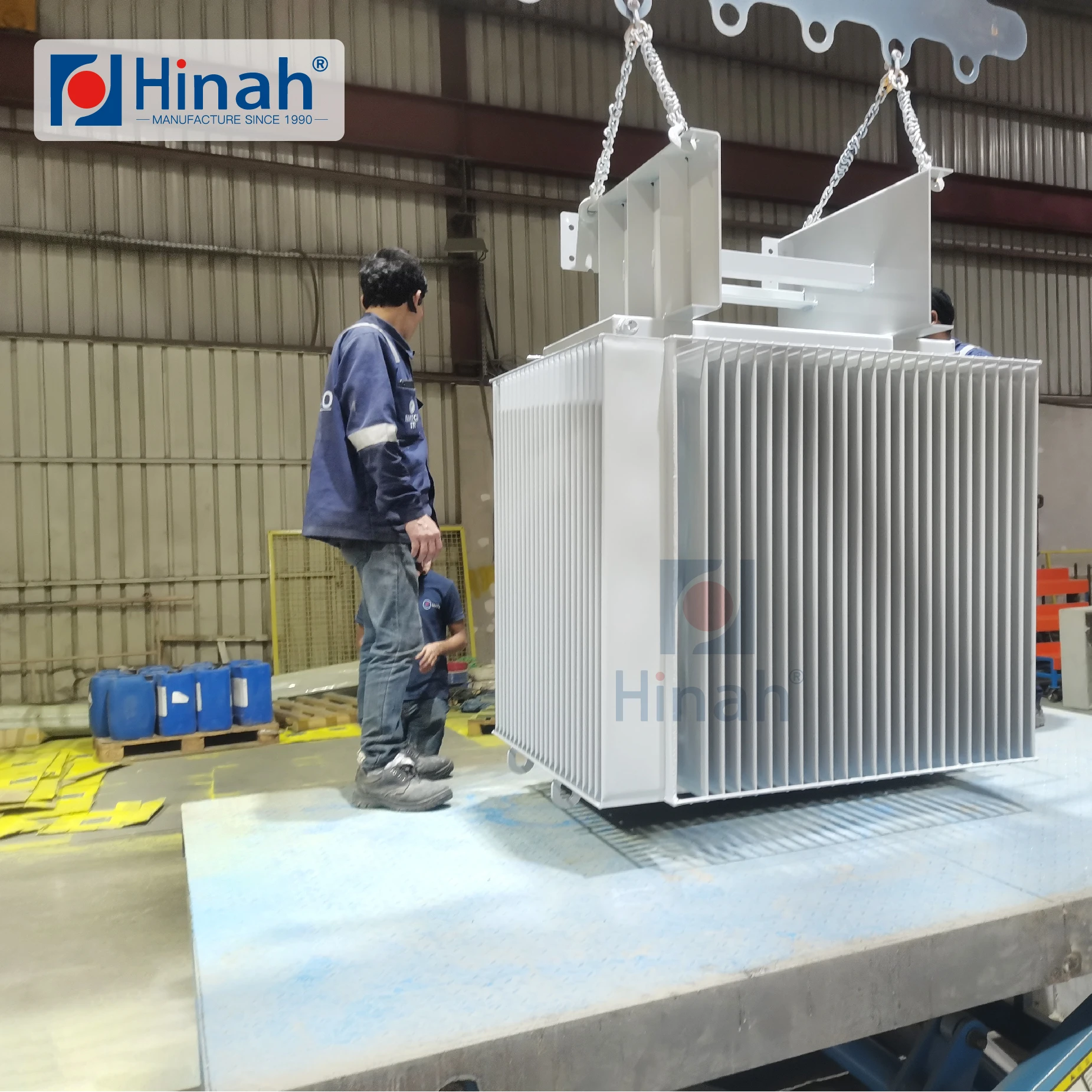 Full automated power and free conveyor powder coating painting line for industrial  transformers-1500kg