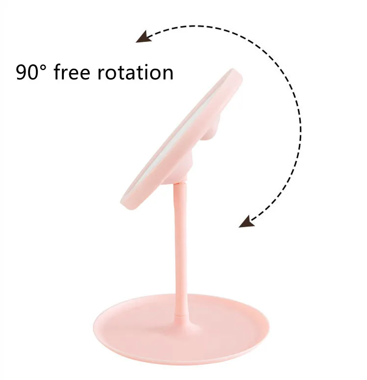 Wholesale Cosmetic Mirror Desktop LED Makeup Mirror for Travel Use vanity table with led light makeup mirror with led lig