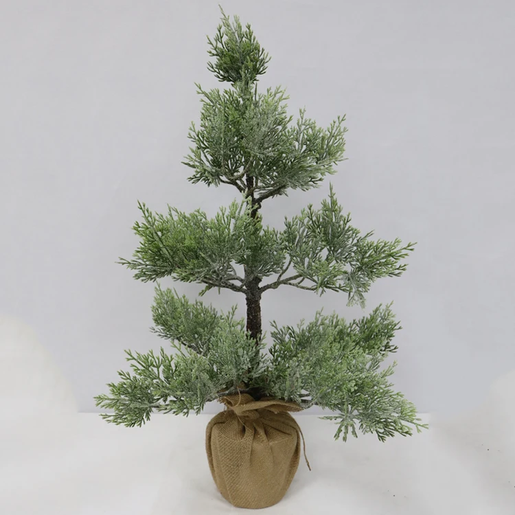 New Xmas accessories 72cm Artificial Christmas Tree with Burlap Base Perfect for Table and Desk Decor