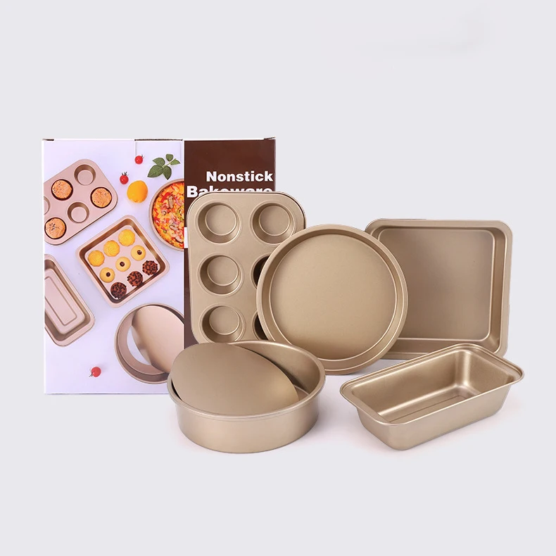 food grade 6 pcs set 8 inch cake tin with loose bottom Square pizza pan baking kit Cake Tools Tray Pan Mould Cake Molds