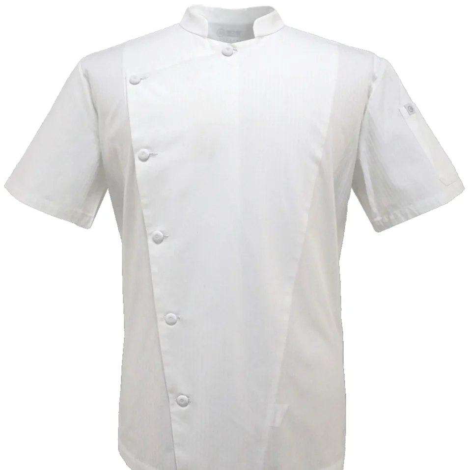 Шахматная хлопковая новая стильная куртка шеф-повара с коротким рукавом и жакет шеф-повара форма для приготовления пищи для отеля и ресторана