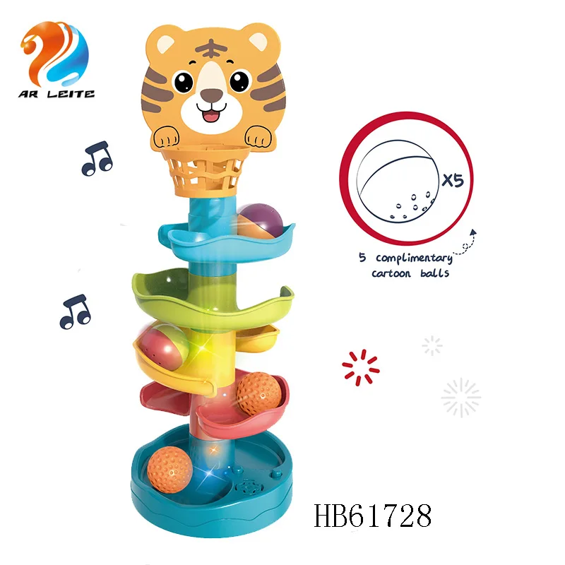 Educational Bang Bingo Kid Cartoon Rolling Ball Track Running Ball Roller Coaster Music Toys