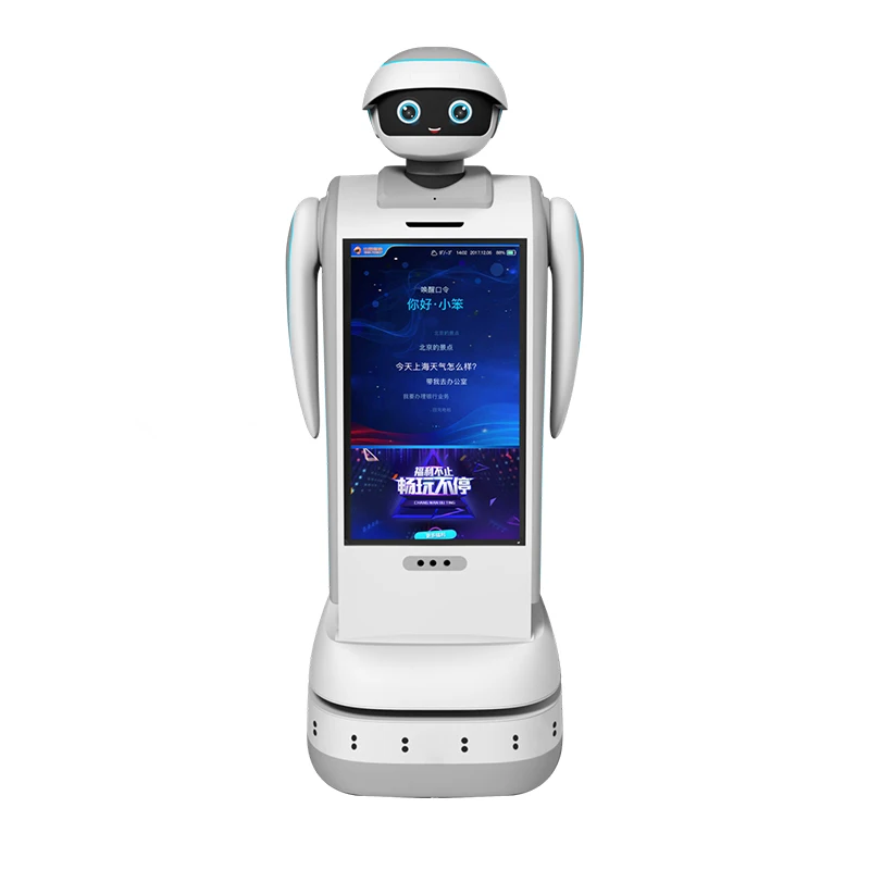 
 Interactive Airport Social Robot With Large Screen Advertising For Sale  