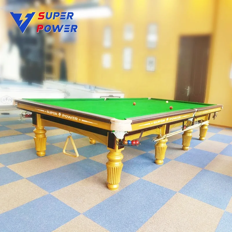 High quality Professional tournament 12ft slate steel cushion English style snooker pool table for sale