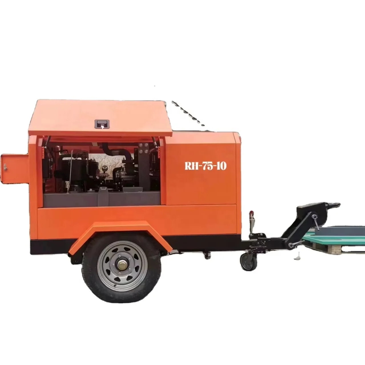 Industrial High Pressure DIESEL AIR COMPRESSOR Diesel Power 55kw Mining Diesel Air Compressor