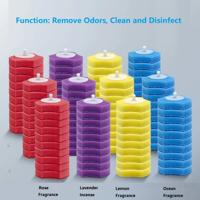 HCX Disposable Sponge Replaced Head For Toilet Brush with Detergent Various Fragrance