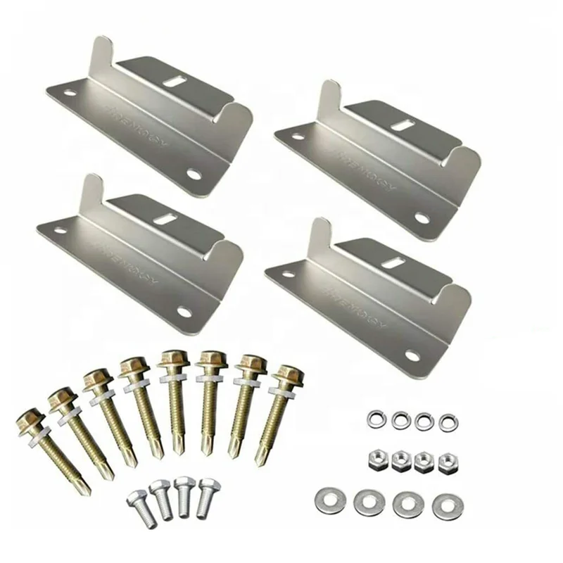 Solar Panel Mounting Bracket Aluminum Solar Panel Z Brackets Roof Solar Panel Bracket Kit for RV Boat Wall Caravans Yacht