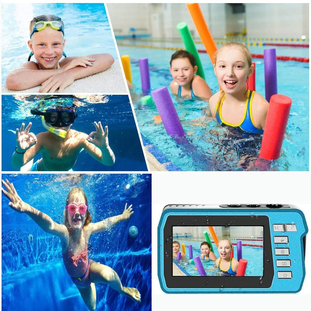 16X Digital Zoom Digital Camera 48MP Waterproof Camera 2.7K Vlogging Waterproof Camera for Kids